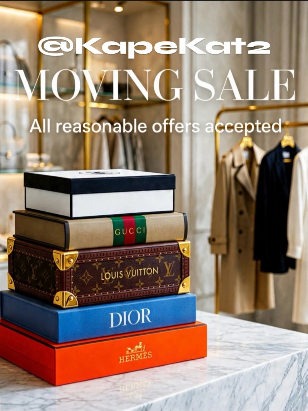 📦 MOVING SALE! All reasonable offers accepted. 🛍️ KapeKat2